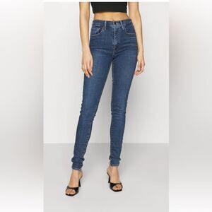 Levi’s Women Jeans Premium Mile High Super Skinny Sz 29 Dark Blue Wash Stretch